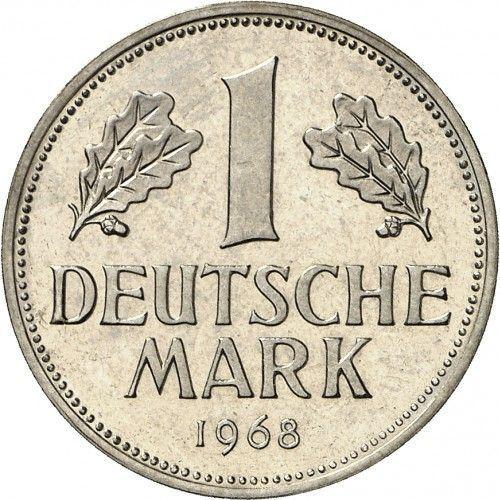 Аверс монеты - 1 марка 1968 года J - цена  монеты - Германия, ФРГ