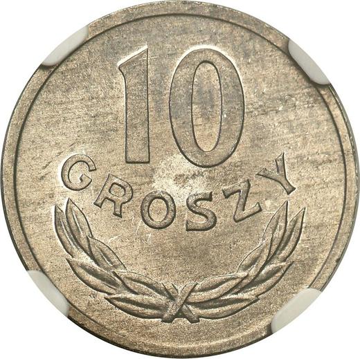 Реверс монеты - 10 грошей 1970 года MW - цена  монеты - Польша, Народная Республика