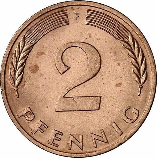 Аверс монеты - 2 пфеннига 1982 года F - цена  монеты - Германия, ФРГ