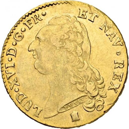 Аверс монеты - Двойной луидор 1787 года K Бордо - цена золотой монеты - Франция, Людовик XVI
