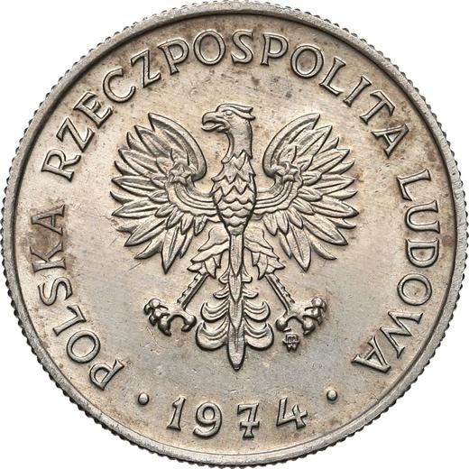 Аверс монеты - Пробные 10 злотых 1974 года MW "Генрик Сенкевич" Медно-никель - цена  монеты - Польша, Народная Республика