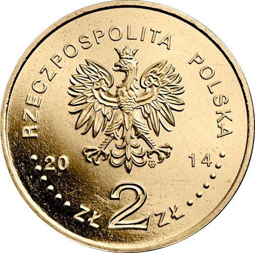 Аверс монеты - 2 злотых 2014 года MW "Канонизация Иоанна Павла II" - цена  монеты - Польша, III Республика после деноминации