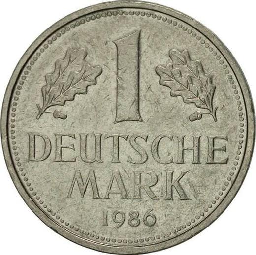 Obverse 1 Mark 1986 D -  Coin Value - Germany, FRG