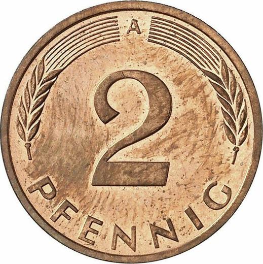 Аверс монеты - 2 пфеннига 1992 года A - цена  монеты - Германия, ФРГ