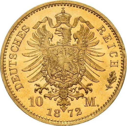 Реверс монеты - 10 марок 1872 года A "Пруссия" - цена золотой монеты - Германия, Германская Империя