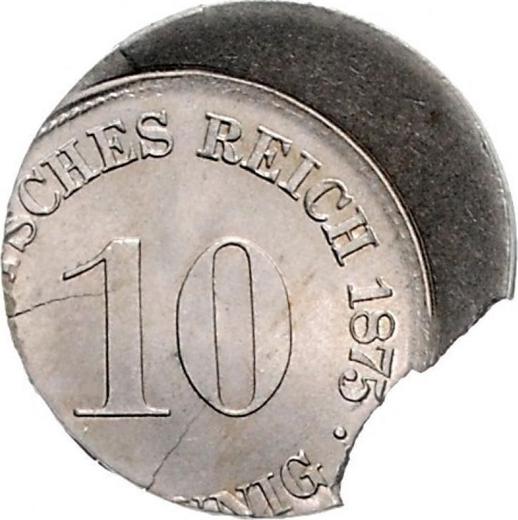Anverso 10 Pfennige 1873-1889 "Tipo 1873-1889" Desplazamiento del sello - valor de la moneda  - Alemania, Imperio alemán