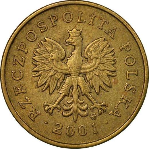 Obverse 2 Grosze 2001 MW -  Coin Value - Poland, III Republic after denomination