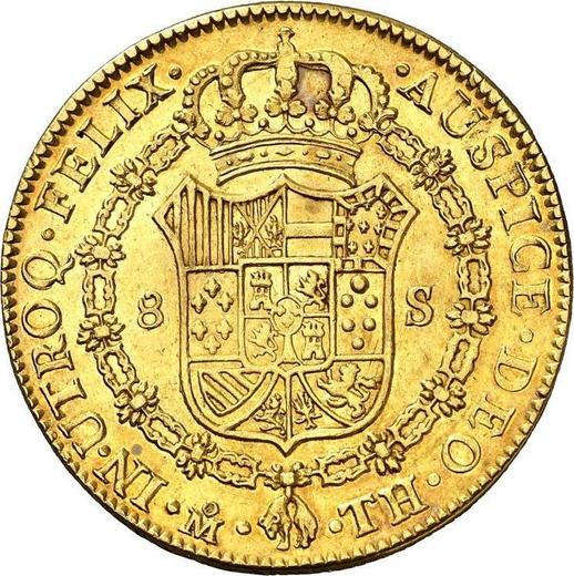 Rewers monety - 8 escudo 1807 Mo TH - cena złotej monety - Meksyk, Karol IV