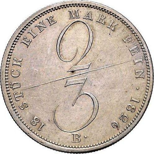 Rewers monety - 2/3 talara 1826 B "Typ 1826-1828" - cena srebrnej monety - Hanower, Jerzy IV