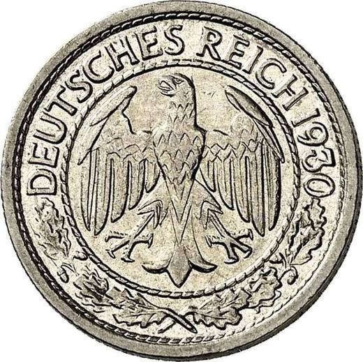 Anverso 50 Reichspfennigs 1930 E - valor de la moneda  - Alemania, República de Weimar