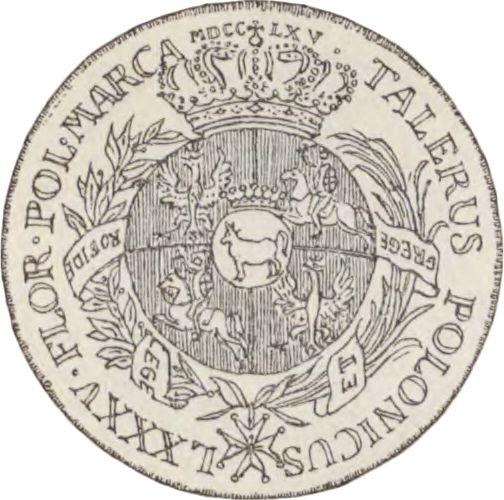 Реверс монеты - Пробный Талер 1766 года MORIKOFER. F. - цена серебряной монеты - Польша, Станислав II Август