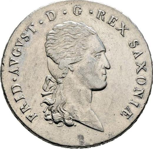 Anverso Tálero 1816 I.G.S. "Minero" - valor de la moneda de plata - Sajonia, Federico Augusto I