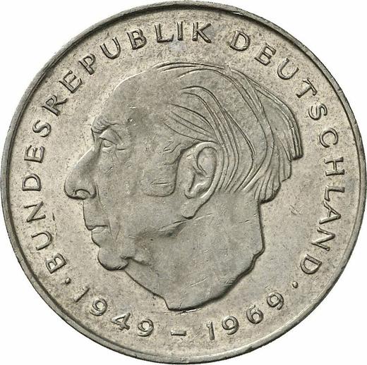 Awers monety - 2 marki 1984 D "Theodor Heuss" - cena  monety - Niemcy, RFN