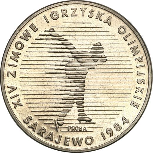 Reverso Pruebas 500 eslotis 1983 MW "Juegos de la XIV Olimpiada de Sarajevo 1984" Níquel - valor de la moneda  - Polonia, República Popular