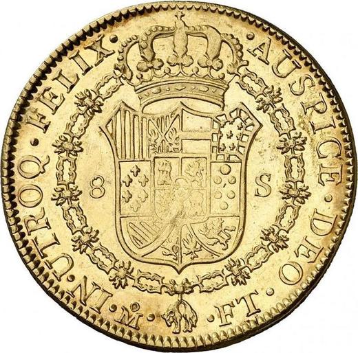 Реверс монеты - 8 эскудо 1803 года Mo FT - цена золотой монеты - Мексика, Карл IV