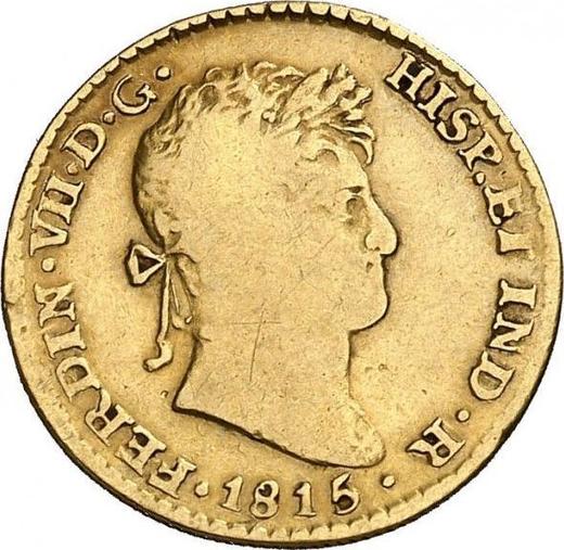 Awers monety - 1 escudo 1815 Mo JJ - cena złotej monety - Meksyk, Ferdynand VII