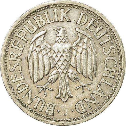 Реверс монеты - 1 марка 1965 года J - цена  монеты - Германия, ФРГ