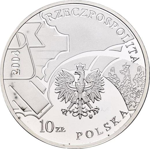 Anverso 10 eslotis 2004 MW "85 aniversario de la policía" - valor de la moneda de plata - Polonia, República moderna