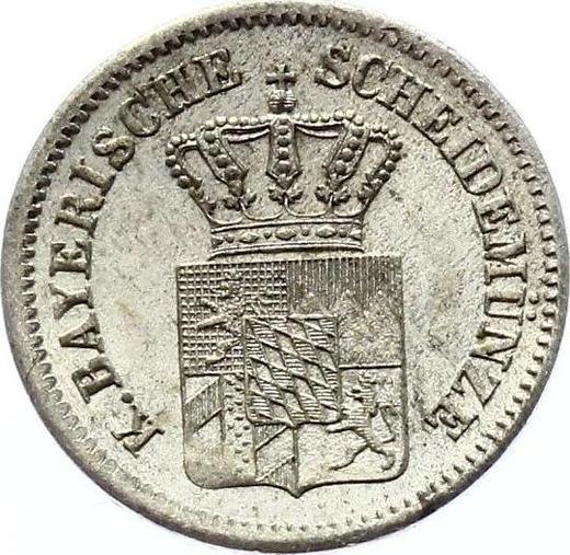 Awers monety - 1 krajcar 1871 - cena srebrnej monety - Bawaria, Ludwik II