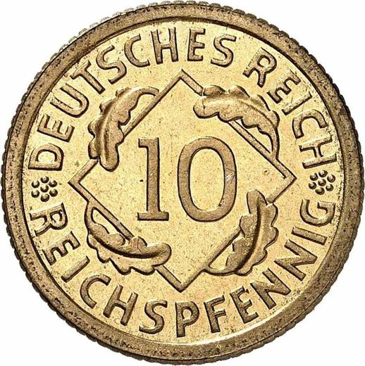 Аверс монеты - 10 рейхспфеннигов 1935 года E - цена  монеты - Германия, Bеймарская республика