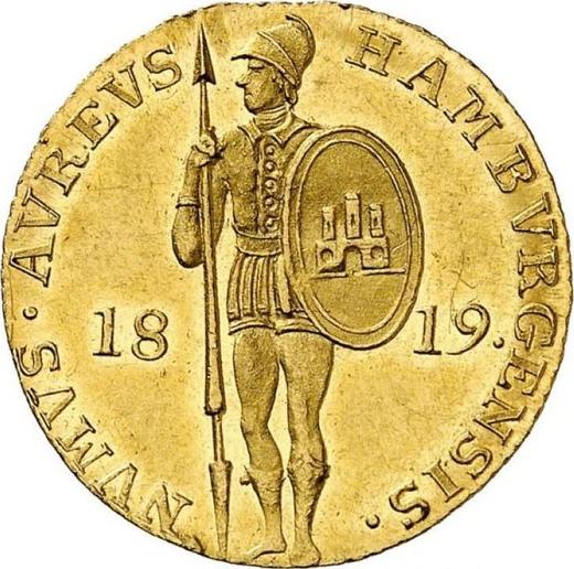 Аверс монеты - Дукат 1819 года - цена  монеты - Гамбург, Вольный город