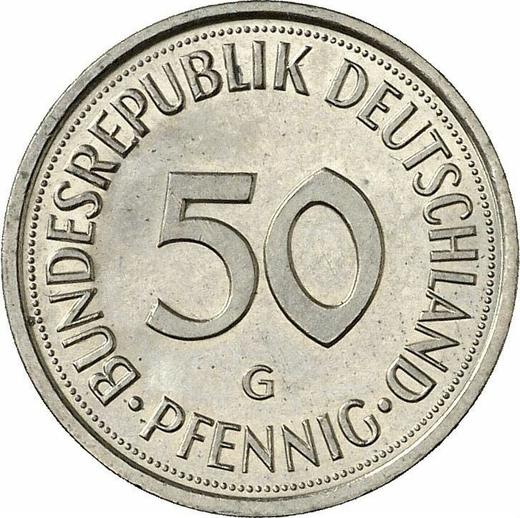 Аверс монеты - 50 пфеннигов 1990 года G - цена  монеты - Германия, ФРГ