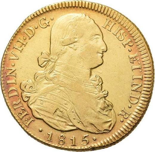 Аверс монеты - 8 эскудо 1815 года So FJ - цена золотой монеты - Чили, Фердинанд VII