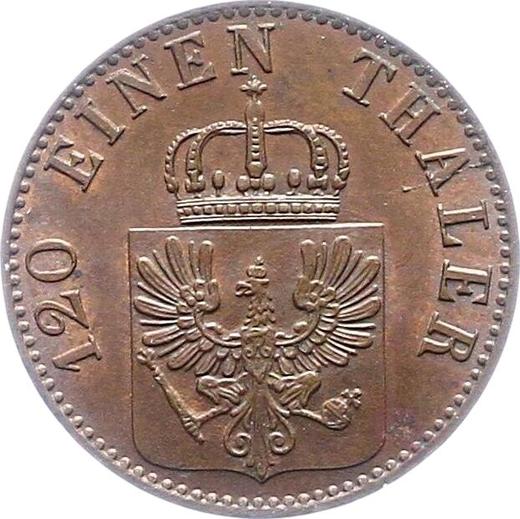 Аверс монеты - 3 пфеннига 1863 года A - цена  монеты - Пруссия, Вильгельм I