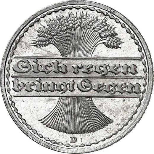 Reverso 50 Pfennige 1919 D - valor de la moneda  - Alemania, República de Weimar