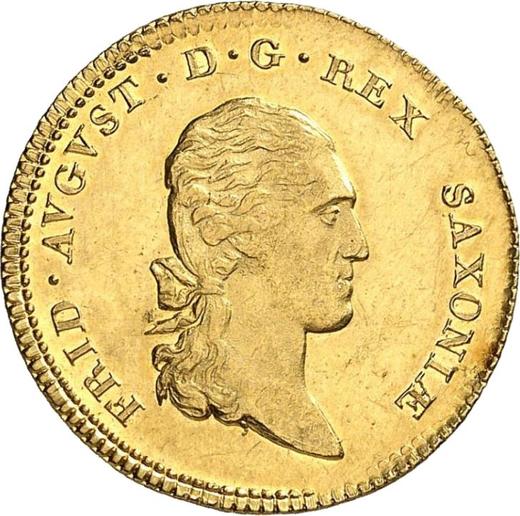 Аверс монеты - Дукат 1809 года S.G.H. - цена золотой монеты - Саксония-Альбертина, Фридрих Август I