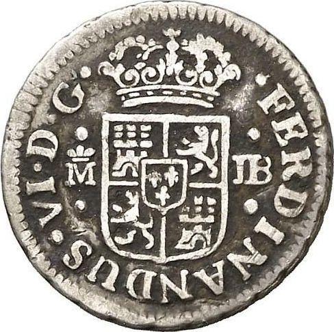 Anverso Medio real 1754 M JB - valor de la moneda de plata - España, Fernando VI