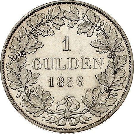 Reverso 1 florín 1856 "Tipo 1856-1860" - valor de la moneda de plata - Baden, Federico I
