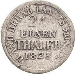 Reverso 1/24 tálero 1823 - valor de la moneda de plata - Anhalt-Bernburg, Alexis Federico Cristián
