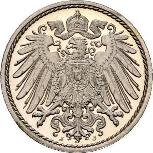 Reverso 5 Pfennige 1910 J "Tipo 1890-1915" - valor de la moneda  - Alemania, Imperio alemán