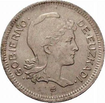 Awers monety - 1 peseta 1937 "Euskadi" - cena  monety - Hiszpania, II Rzeczpospolita