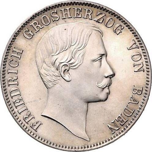 Аверс монеты - Талер 1858 года - цена серебряной монеты - Баден, Фридрих I