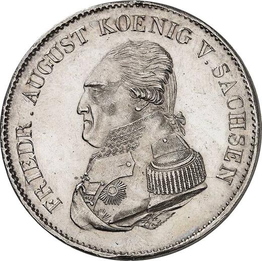 Аверс монеты - Талер 1823 года I.G.S. - цена серебряной монеты - Саксония-Альбертина, Фридрих Август I