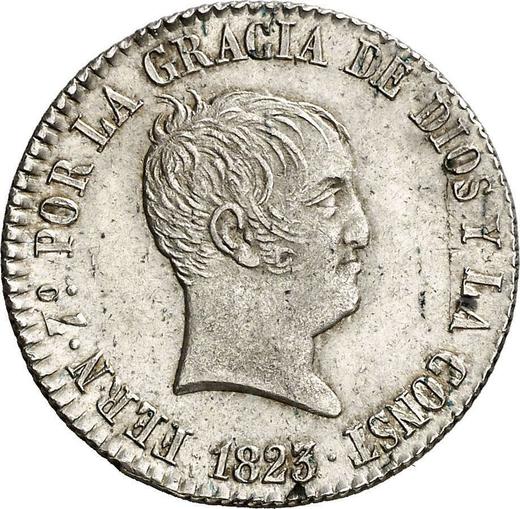Anverso 4 reales 1823 S RD "Tipo 1822-1823" - valor de la moneda de plata - España, Fernando VII