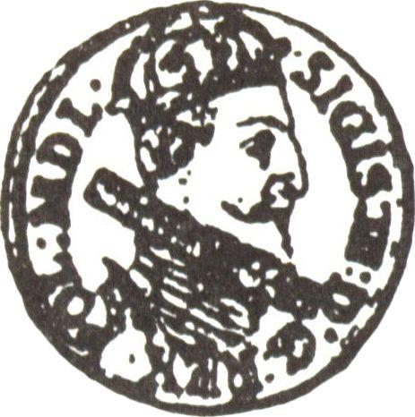 Obverse 3 Groszy (Trojak) 1614 K "Krakow Mint" - Silver Coin Value - Poland, Sigismund III Vasa