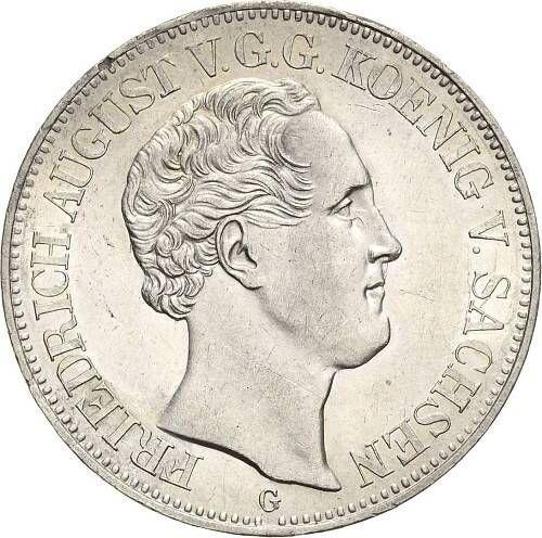 Аверс монеты - Талер 1841 года G - цена серебряной монеты - Саксония-Альбертина, Фридрих Август II