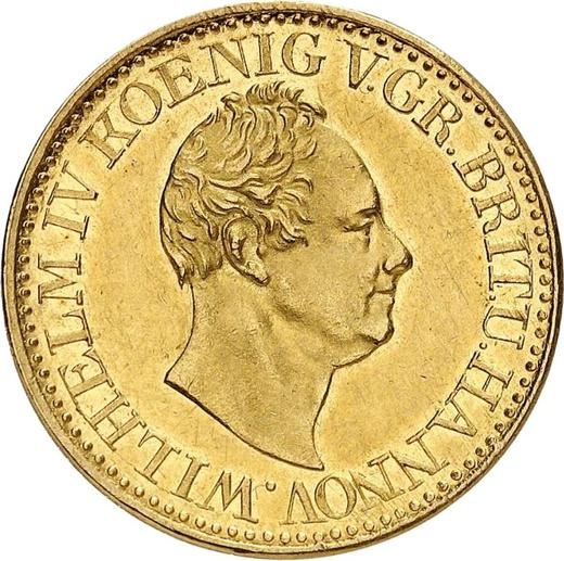 Anverso 10 táleros 1833 - valor de la moneda de oro - Hannover, Guillermo IV