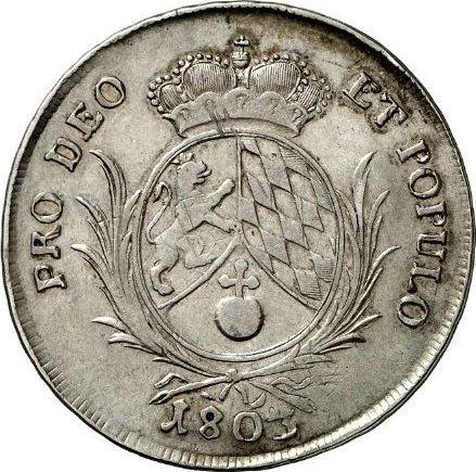 Reverso Tálero 1803 "Tipo 1799-1803" - valor de la moneda de plata - Baviera, Maximilian I