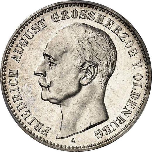 Аверс монеты - 2 марки 1901 года A "Ольденбург" - цена серебряной монеты - Германия, Германская Империя