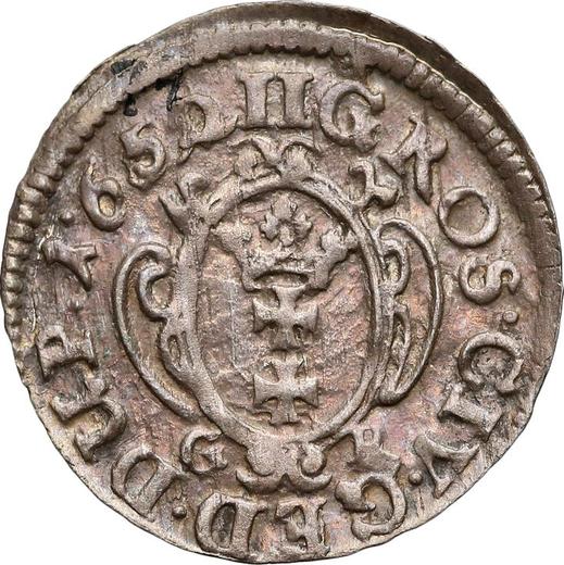 Rewers monety - Dwugrosz 1652 GR "Gdańsk" - cena srebrnej monety - Polska, Jan II Kazimierz