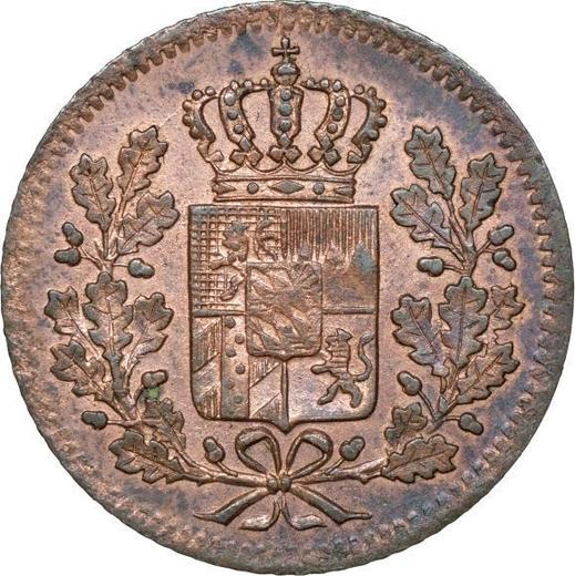 Anverso Heller 1847 - valor de la moneda  - Baviera, Luis I de Baviera