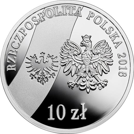 Obverse 10 Zlotych 2018 "100th Anniversary of the Outbreak of the Wielkopolskie Uprising" - Silver Coin Value - Poland, III Republic after denomination
