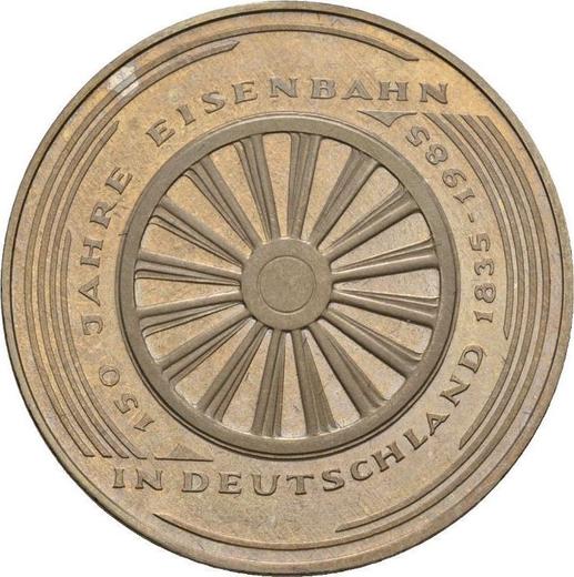 Obverse 5 Mark 1985 G "Railroad" -  Coin Value - Germany, FRG