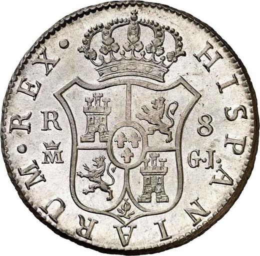 Реверс монеты - 8 реалов 1816 года M GJ - цена серебряной монеты - Испания, Фердинанд VII