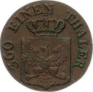 Аверс монеты - 1 пфенниг 1828 года A - цена  монеты - Пруссия, Фридрих Вильгельм III