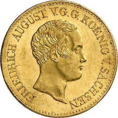 Аверс монеты - Дукат 1837 года G - цена золотой монеты - Саксония-Альбертина, Фридрих Август II